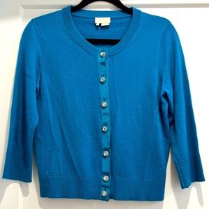 Kate Spade Medium Cardigan with bejeweled buttons! Barely worn!